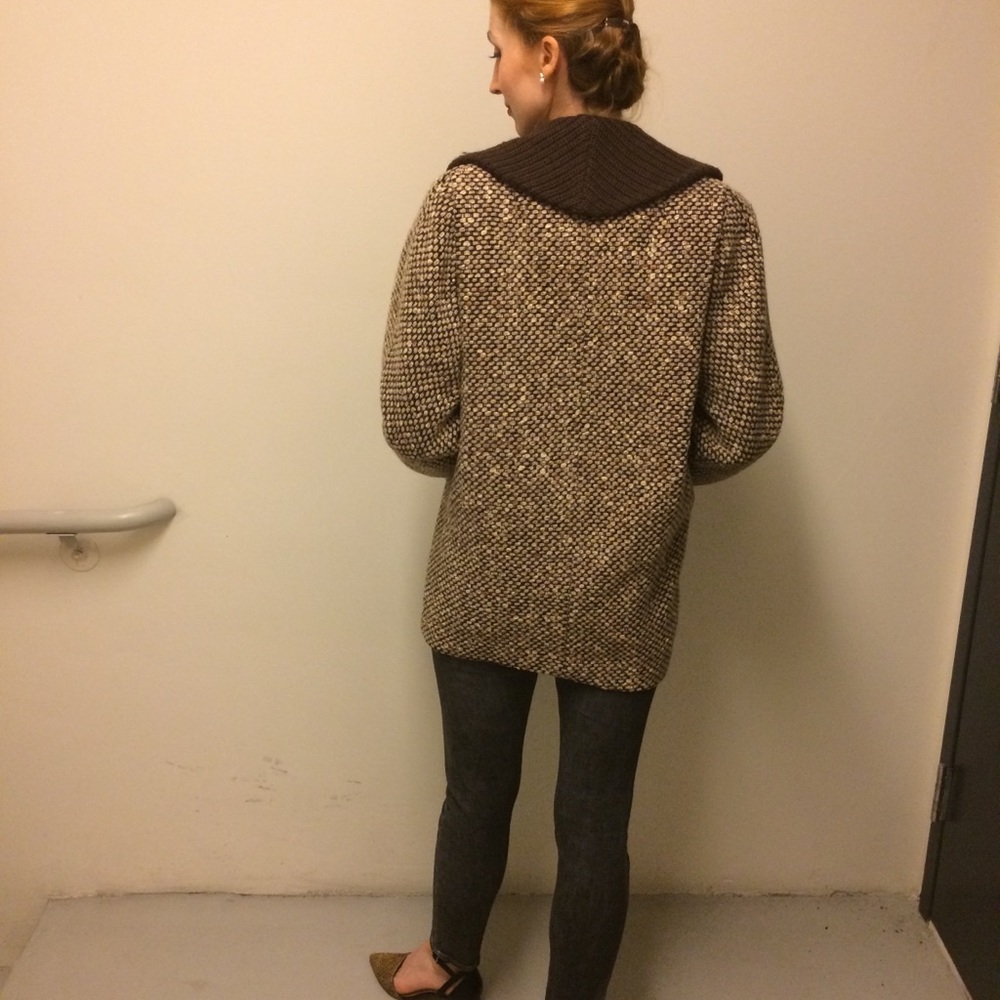 Vintage Double Breasted Coat w/ Sweater Collar - Picture 3 of 15